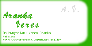 aranka veres business card